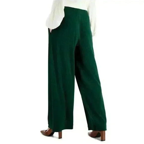 Alfani Women's Wide-Leg Pull-On Pants Green Cedar Basalm Size XL, $69.5 NWT - Picture 4 of 7